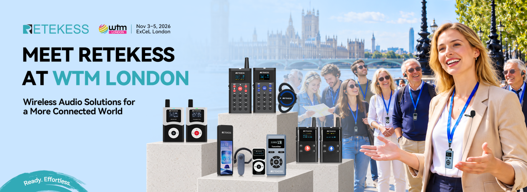 Ready for Better Connections: Retekess Showcases Wireless Audio Solutions at WTM London 2026